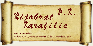 Mijobrat Karafilić vizit kartica